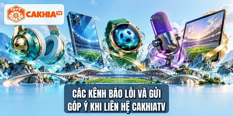 Các kênh báo lỗi và gửi góp ý khi liên hệ CakhiaTV