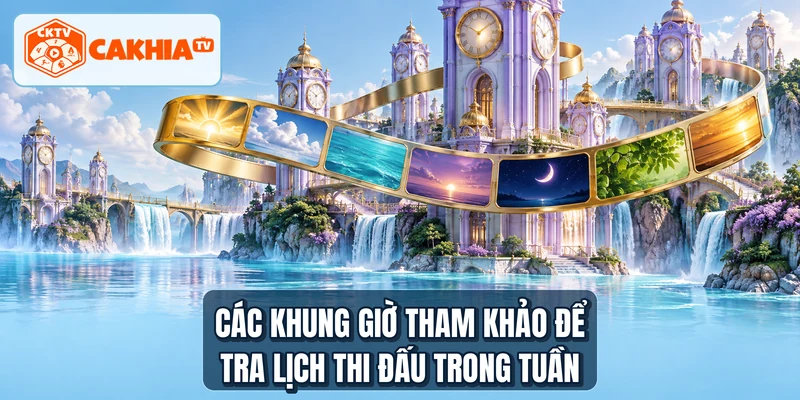 Các khung giờ tham khảo để tra lịch thi đấu trong tuần