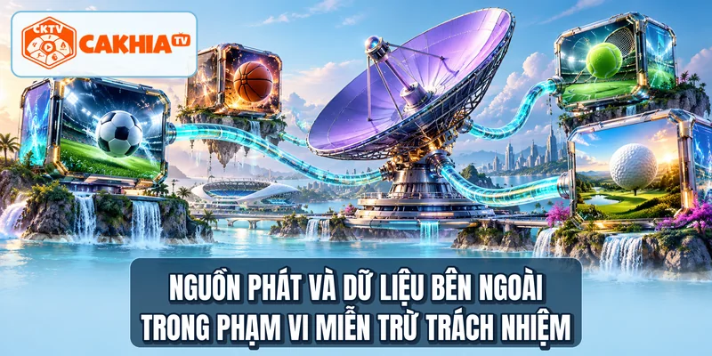 Nguồn phát và dữ liệu bên ngoài trong phạm vi miễn trừ trách nhiệm