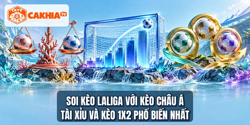 Soi kèo LaLiga với kèo châu Á tài xỉu và kèo 1X2 phổ biến nhất