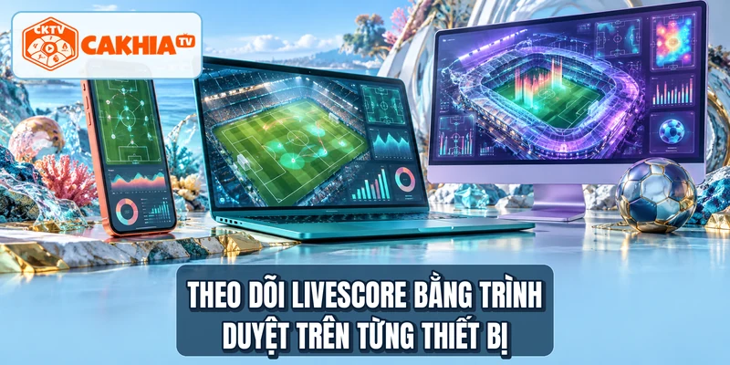 Theo dõi livescore bằng trình duyệt trên từng thiết bị