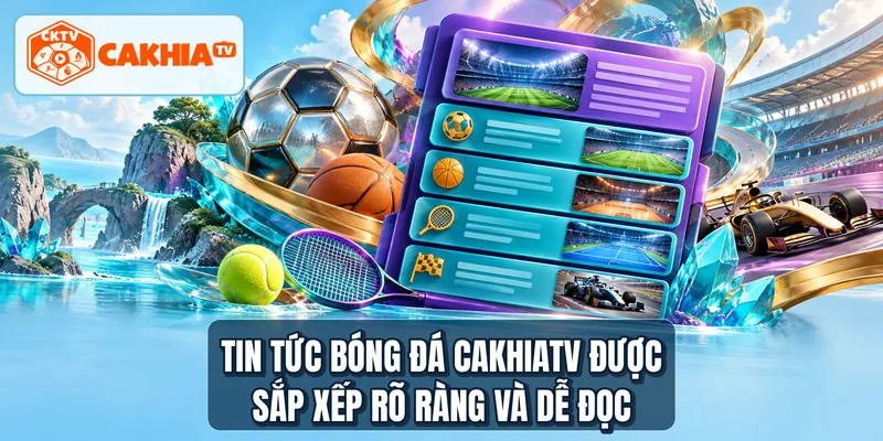 Tin tức bóng đá CAKHIATV được sắp xếp rõ ràng và dễ đọc