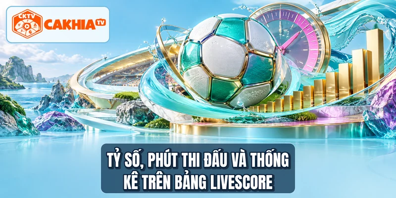 Tỷ số, phút thi đấu và thống kê trên bảng livescore