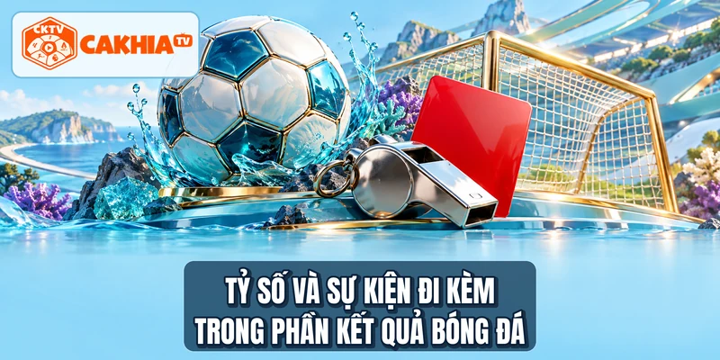 Tỷ số và sự kiện đi kèm trong phần kết quả bóng đá